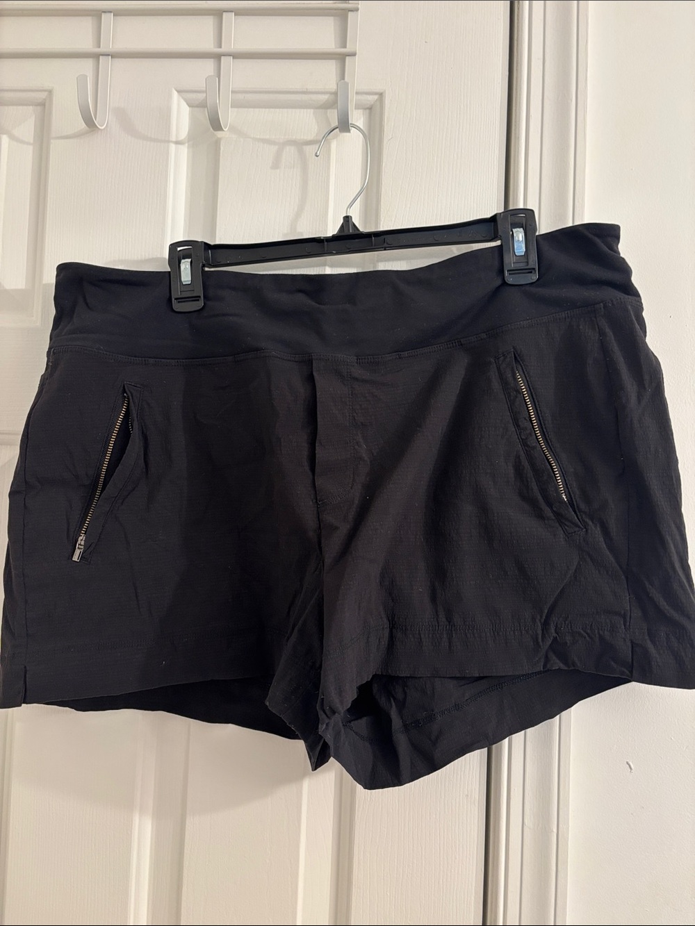 Athleta Black Athletic Shorts with Zip Pockets